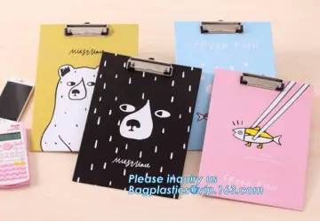 Office stationery standard metal clip A4 size MFD wood clip board wooden writing board, stationery MDF printed clip board