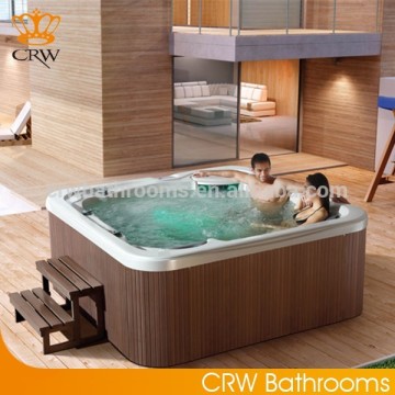 With massage spa outdoor and indoor whirlpool/ capacity 5 persons bath tub CRW CSPA002