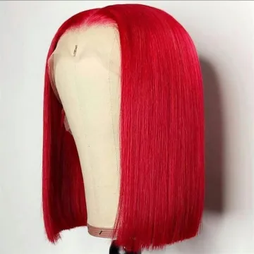 Short BOB Curly Lace Wig Human Hair Bob BaBy Hair Virgin Brazilian Bob Curly Lace Front Wig