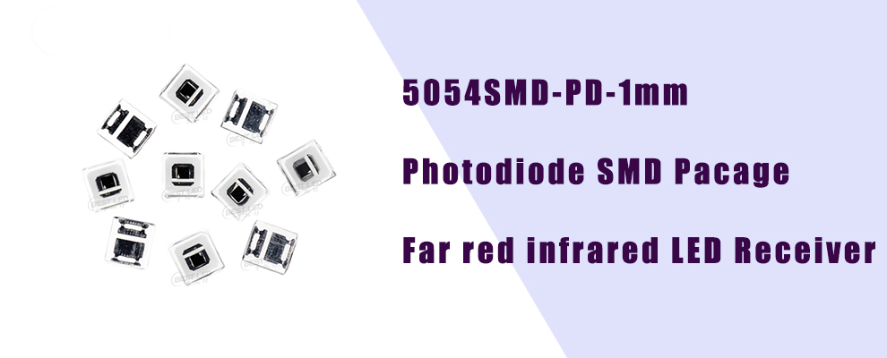 5054SMD-PD-1mm 5050 SMD LED Receiver Rar Red infrared 1200nm IR Receiver Photodiode
