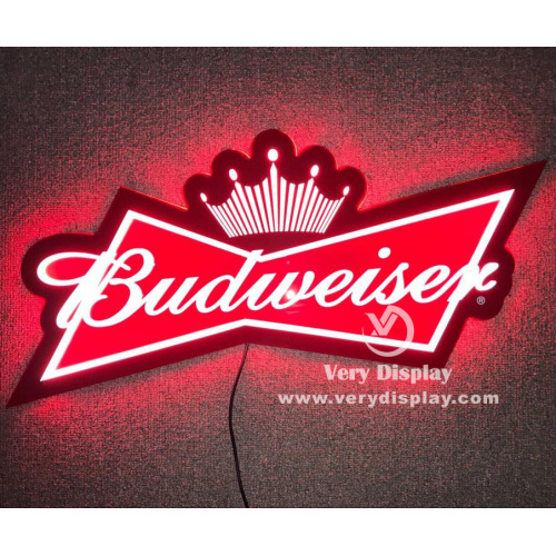 Budweiser 3D LED -Lichtzeichen