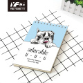 Custom adorable glasses dog style A5 vertical spiral coil notebook hardcover diary