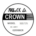 Crown 110V 230V 17251 Ventilador de CA de flujo axial