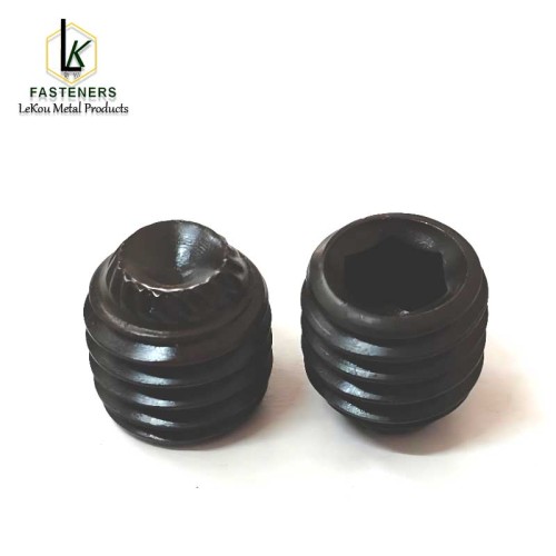 Установачныя шрубы з наканечнікам з чашкай з зубчастай фіксацыяй з легаванай сталі