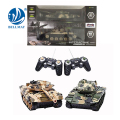 Set 2 RCTank Inframerah dengan lampu dan bunyi yang realistik RC Battle Tanks