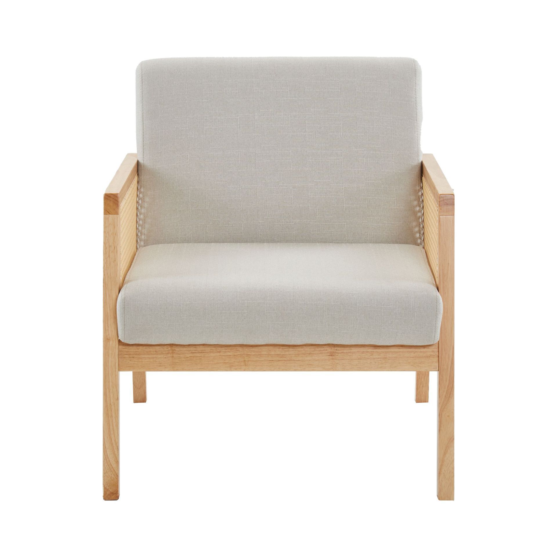 Wooden Upholstered Single Sofa Chair