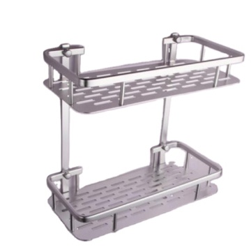 Doppel-Rechteck-Aluminium-Wand-Ablageregal für Badezimmerkosmetik: Eine stilvolle Lösung für Ihre Make-up-Organisation