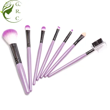 Beauty Makeup Cosmetic Brush Set Purple Bag