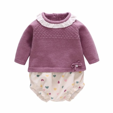 Vlinder Newborn Baby Girl clothes Baby Girl Sweater set Infant Snug cotton underpants Sweater 2pcs set Clothing Sets Kids 6M-3T