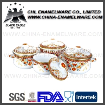Full design heat resistant enamel casserole pot