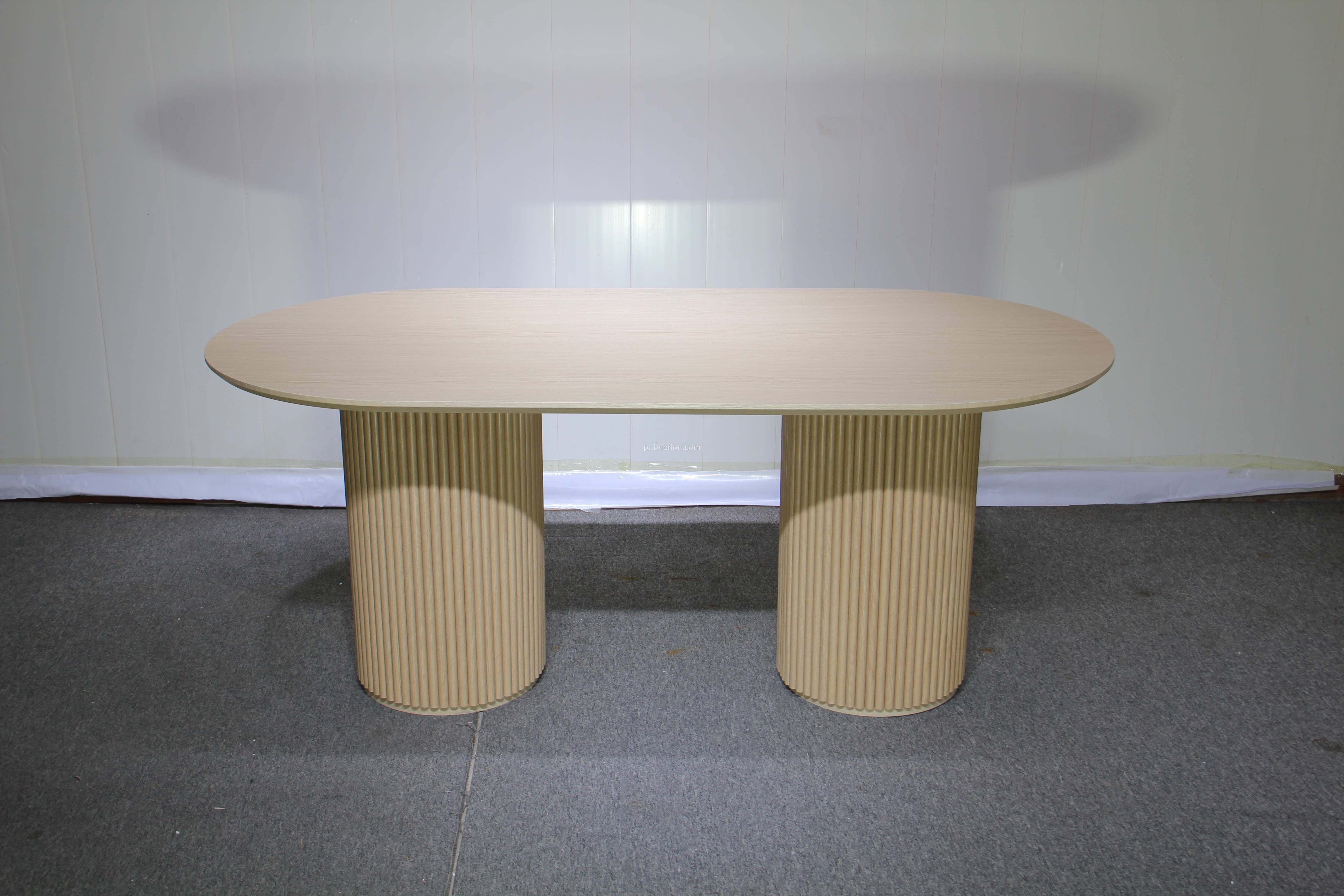 Mesa de jantar oval com armazenamento - mesa multifuncional