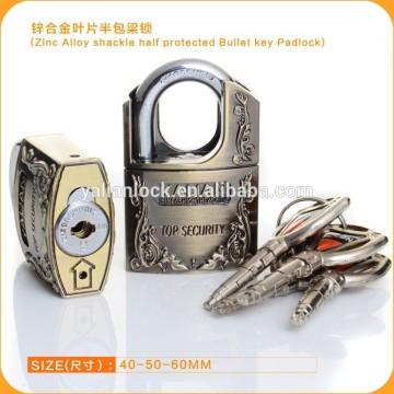 Yalian Zinc Alloy Shackle Half Protected Bullet Key Padlock