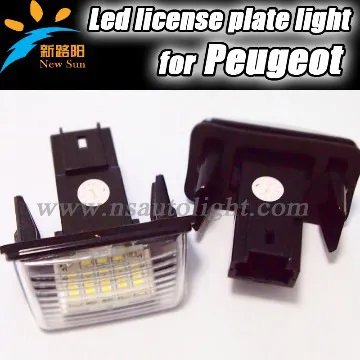 DC12V led License Plate Light for Peugeot 206 207 306 307 406 407 308