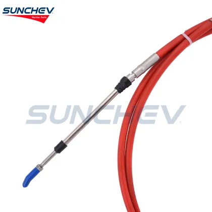 SUNCHEV Boat Throttle Control Cable 7 Feet(Red) For Universal
