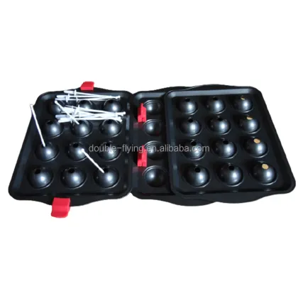 12 Cavity Non-Stick Cake Pops Mold Kit with Lollipop Sticks for Chocolate and Desserts