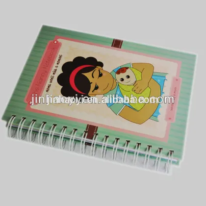 2016 high quality wire o books spiral notebook with colored paper printing