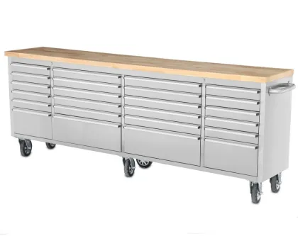 Stainless Steel Tool Cabinet on Wheels - 1996 Toolbox