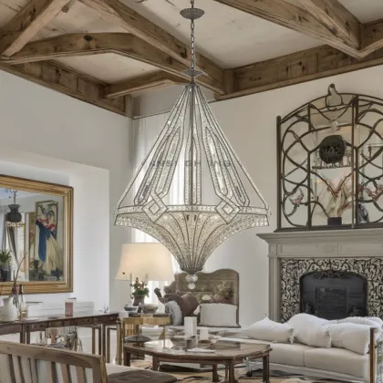 American Classical Luxury Crystal Vintage Chandelier