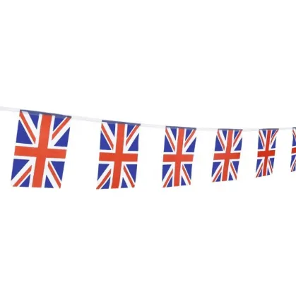 Factory Price British String Flag Union Jack Pennant Decorative Hanging Flag