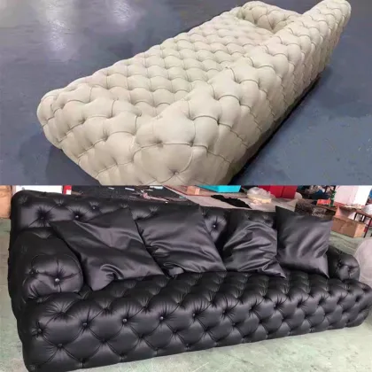 Customized Post Modern Italian Leather Edward Sofa Set
