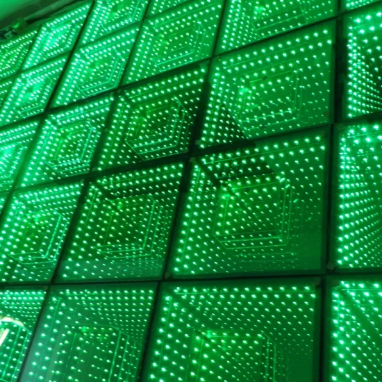 Tempered Glass Magnetic Infinity Mirror Panel 3D LED Dance Floor for Wedding Parties