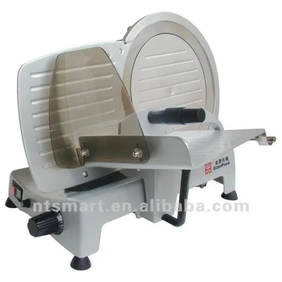 Metal blade electric food slicer