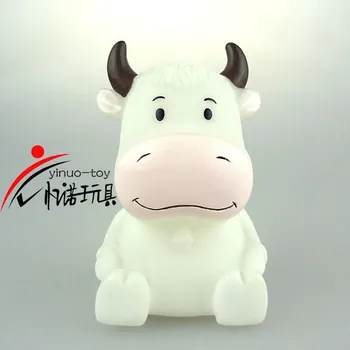 Eco-friendly PVC EN71 White Cow LED Toy