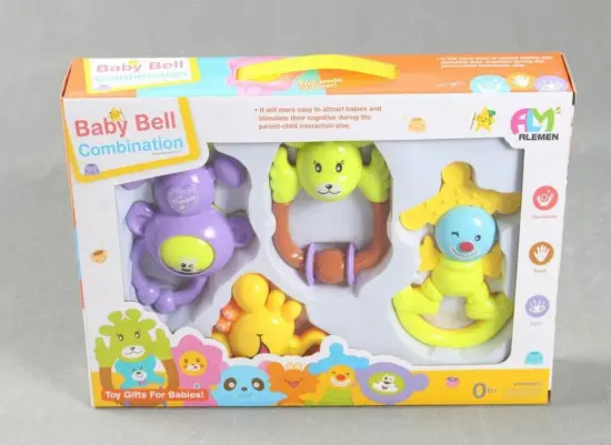 Animal Fun 4 Piece Baby Rattle