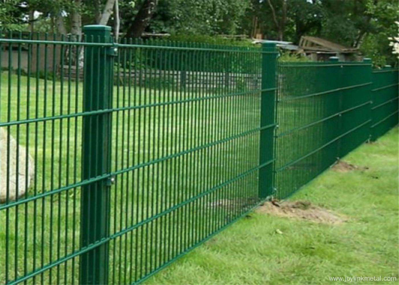 Green PVC Coated Double Wire Mesh Fence