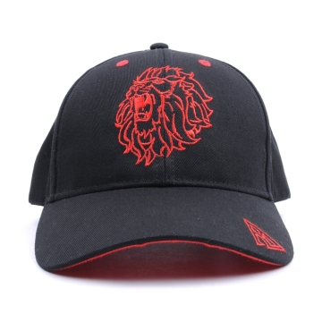 Fitted raised logo baseball cap embroidery