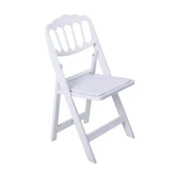 Benjia Factory White Plastic Chaise Napoleon Folding Chairs for Weddings, Parties, and Events