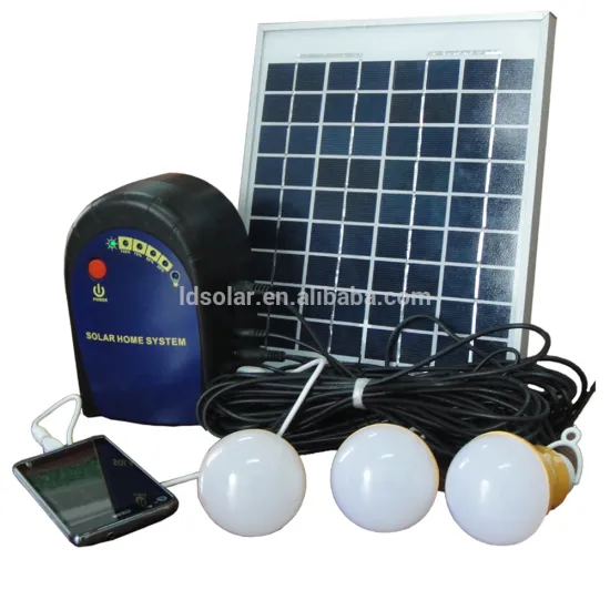 portable 6w led solar home lighting system with mobile charger