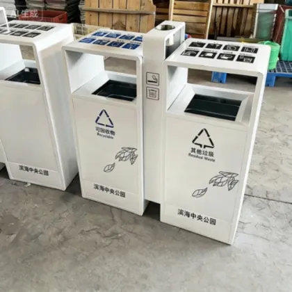 Custom Metal Trash Can for Outdoor Waste Management