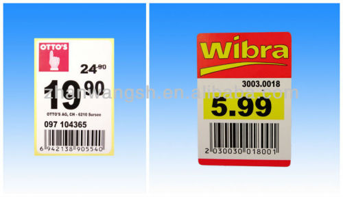 Supermarket Price Adhesive Label