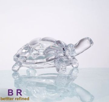 tartaruga de cristal para decoração de casa