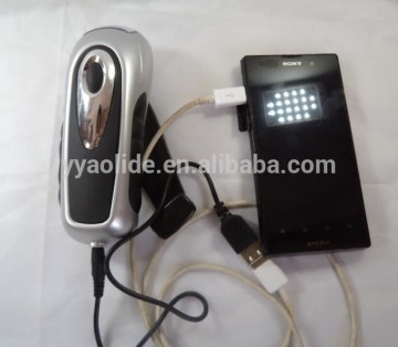 USB phone charger dynamo flashlight 3 led flashlight phone charge dynamo led flashlight rechargeable dynamo flashlight