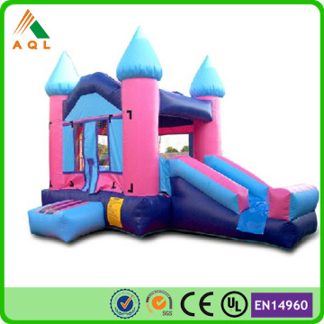 Populer kids fun wholesale commercial bounce houses with slide