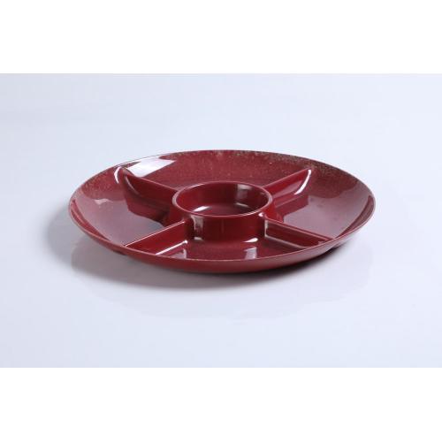 reusable unbreakable chip and dip plate