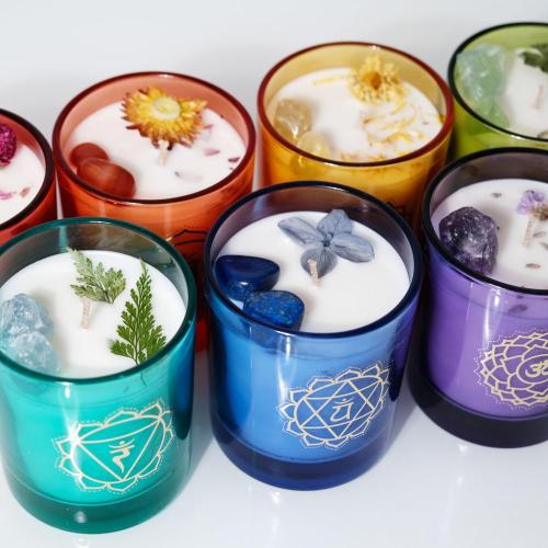 Ароматическая свеча Wood Wick Flowers Crystal Aromatherapy