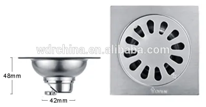 Made in China rectangular stainless steel floor drain