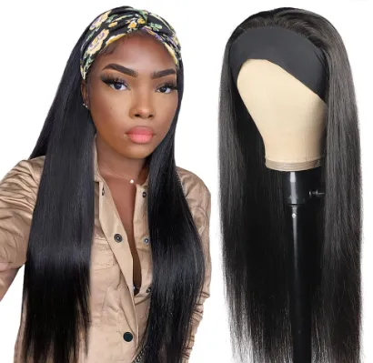Wholesale10A human hair 4*4 lace closure 13*4 transparent hd lace frontal headband human hair wigs for black women