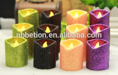Set of 3 wax led candle
