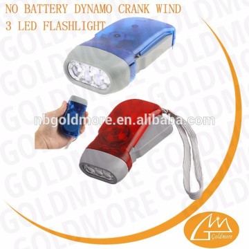 Migliore torcia per pressione a mano 3 a LED, torcia a LED a manovella ricaricabile 3, torcia a led dinamo senza batteria