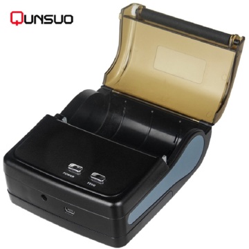 Black portable bluetooth mini printer for smart phone