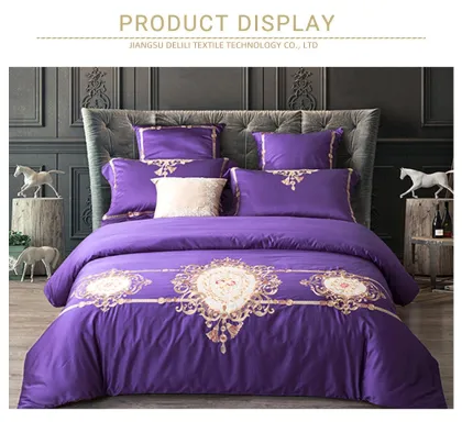 Baroque Style Purple Four Piece Bedding Set