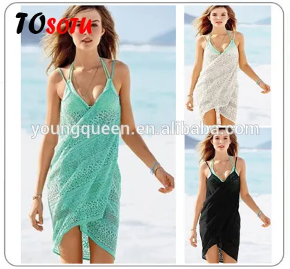 LYQ10 dress skirt sweater cardigan lace blouse suspenders skirt female Bikini Beach