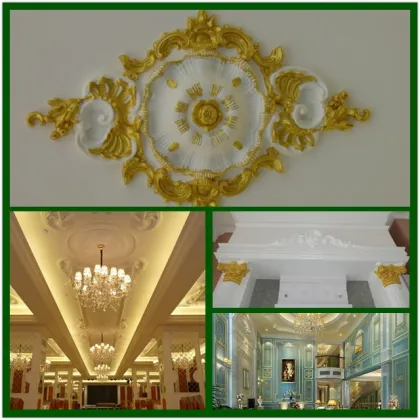 For living room gypsum plaster decorative fireplace