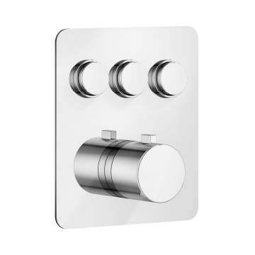 Grifo termostático de ducha 3 funciones para instalación empotrada