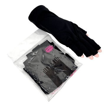 Black and White Anti-Radiation Fingerless Gloves for Salon Manicures