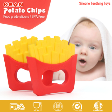 Potato chips french fries Silicone teether baby toy